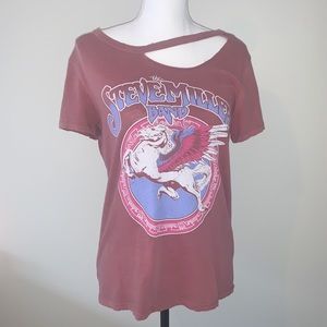 STEVE MILLER BAND DISTRESSED GRAPHIC TEE SIZE M